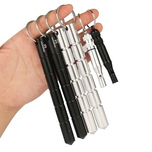 AMATHINGS Kubotan Selbstverteidigung Schlüsselanhänger mit ergonomischem Griff und Signal-Pfeife Selbstverteidigung Waffen legal Frauen, Verteidiguns Waffen für Frauen