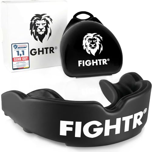 FIGHTR® Premium Mundschutz - ideale Atmung & leicht Anpassbar | Sport Zahnschutz für Boxen, MMA, Muay Thai, Hockey & Kampfsport | inkl. Hygiene Box