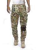 Survival Tactical Gear Herren Airsoft Wargame Taktische Hose mit Knieschutz und Luftzirkulationssystem, Multicam Camo, Medium