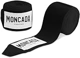 Moncada Fighting® [4m Boxbandagen mit Daumenschlaufe - Bandagen Boxen Halb elastische Boxing Gloves mit extra breitem Klettverschluss - Boxbandage Hand für Boxen, MMA, Kickboxen - Box Bandage Sport